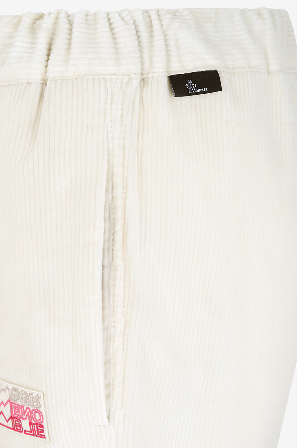 MONCLER GRENOBLE Pantalon de jogging en velours côtelé Femme BLANC 3