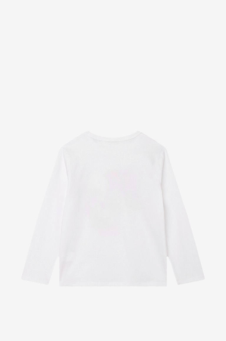 MARC JACOBS MJ Girls' cotton long-sleeved T-shirt Girl WHITE 2