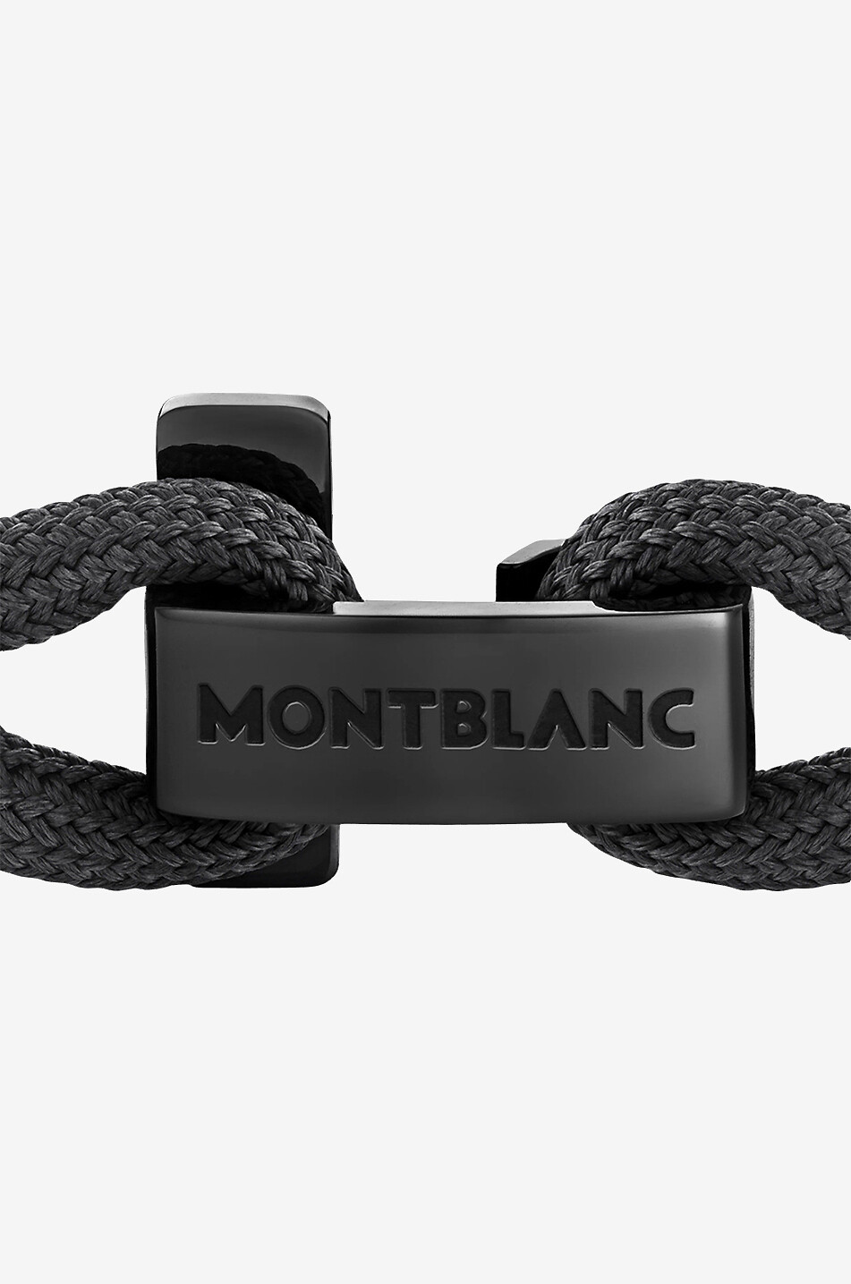 MONTBLANC Montblanc T-Hook braided nylon and steel bracelet - Size L Men BLACK 2