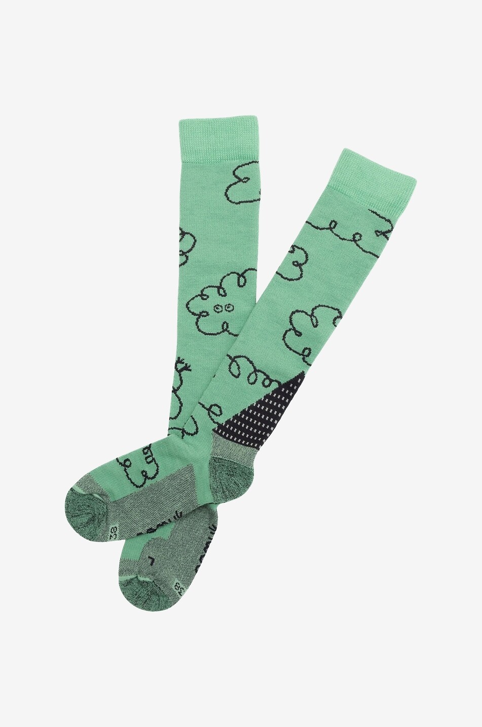 NAMUK Kinder-Skisocken Clouds Unisex HELLGRÜN 1