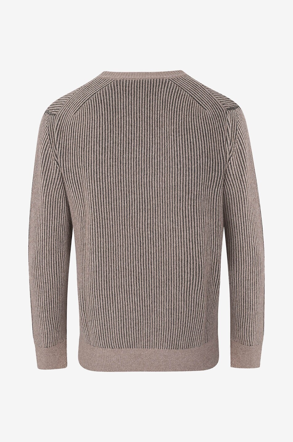 MAURIZIO BALDASSARI Pull en cachemire à cotes bicolores Vanise Homme Beige moyen 2