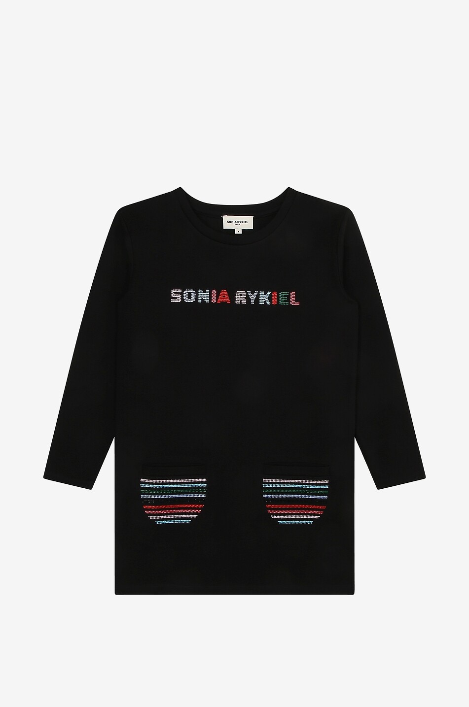 Langärmeliges Mädchen-Kleid aus Viskose