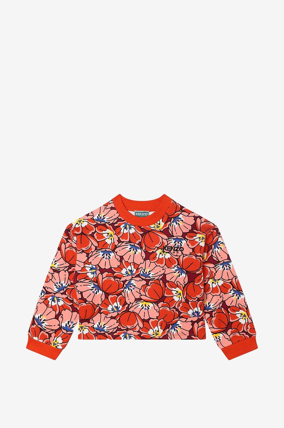 Mädchen-Sweatshirt aus Baumwolle Ikebana Cartoon Flower