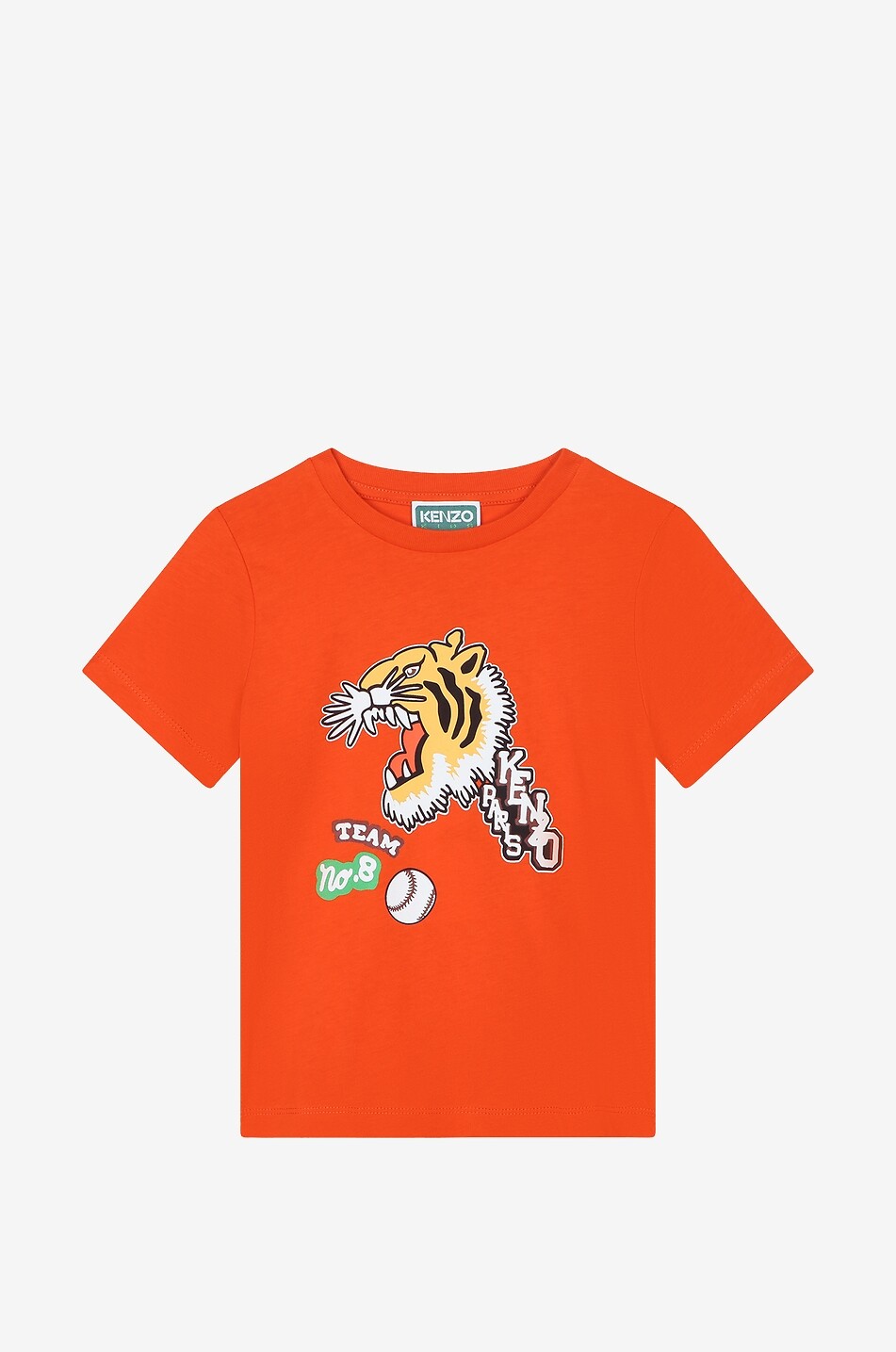 Kurzärmeliges Jungen-T-Shirt aus Baumwolle Kenzo Club Varsity Jungle