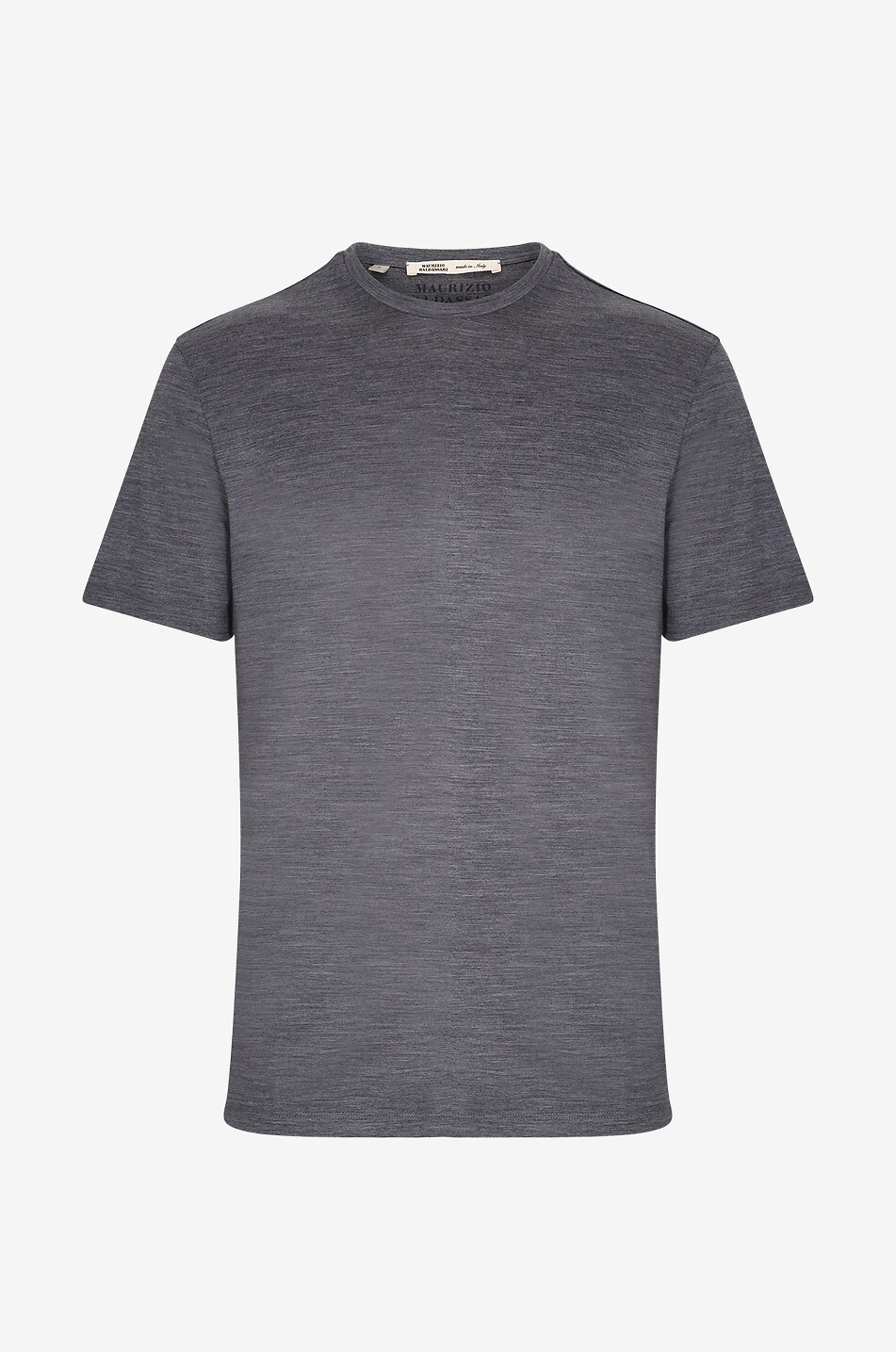 MAURIZIO BALDASSARI Kurzärmeliges T-Shirt aus Schurwolle Herren MITTELGRAU 1