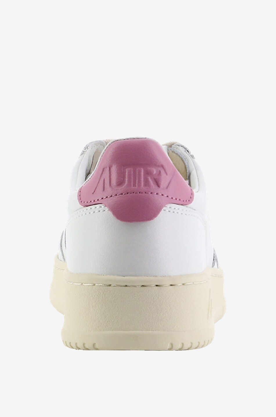 AUTRY Medalist low-top lace-up sneakers with pink accent Women WHITE 4