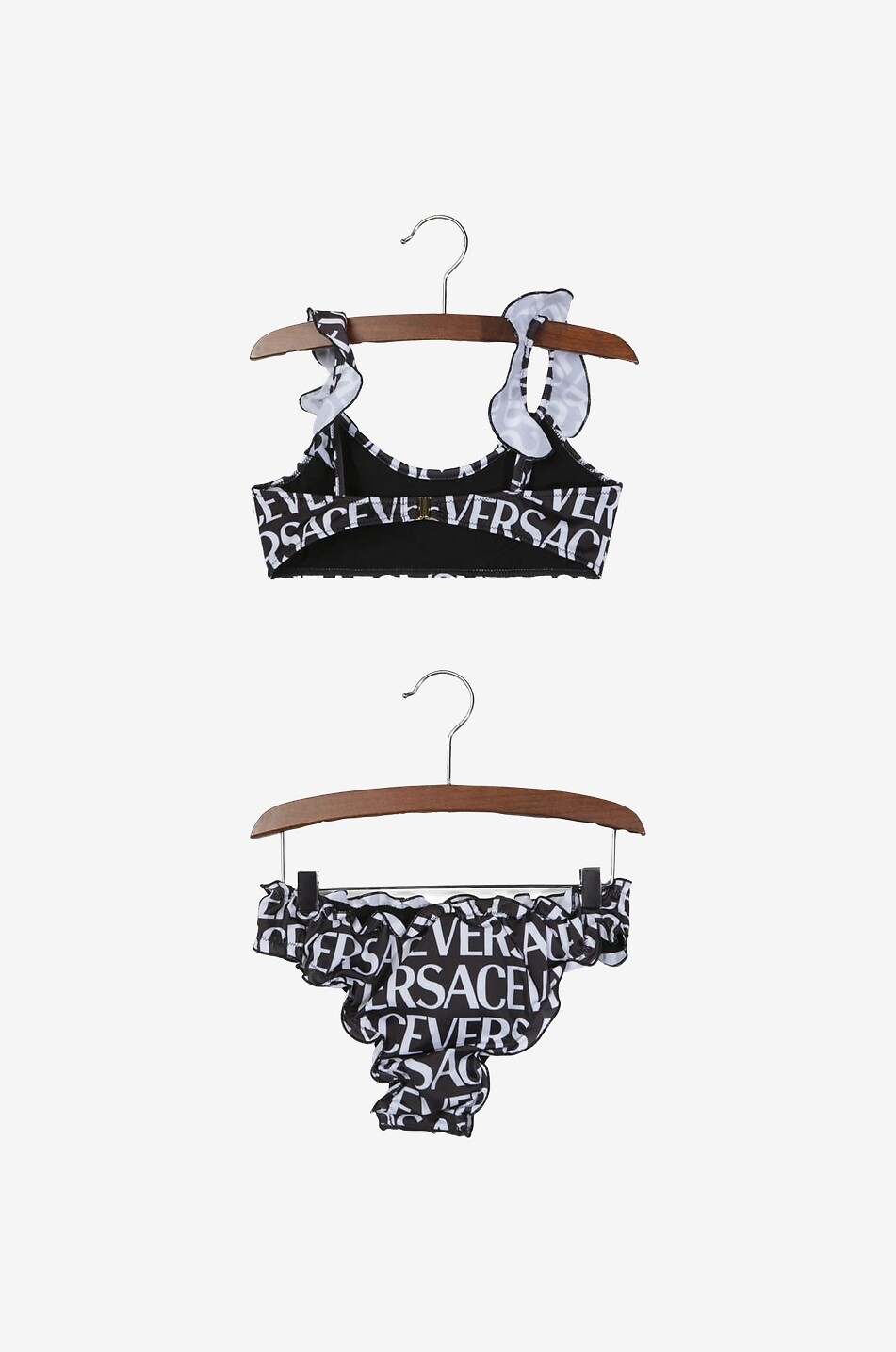 VERSACE Mädchen-Bikini mit Rüschen VERSACE Logos Mädchen SCHWARZ 2