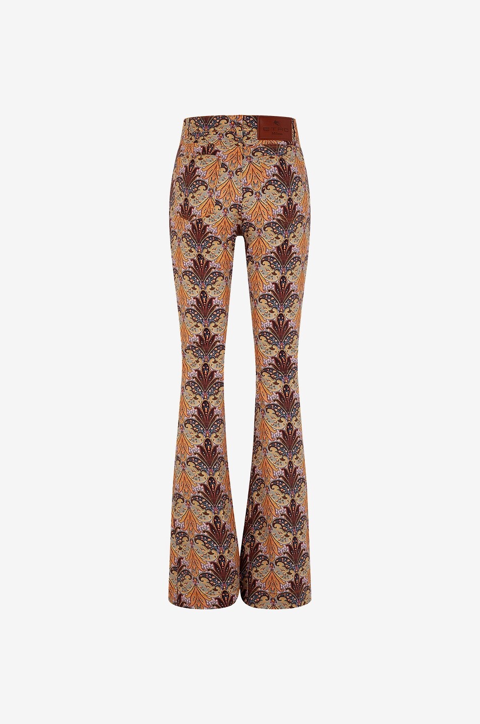 Ausgestellte Jeans mit hoher Taille und Print Paisley Medals