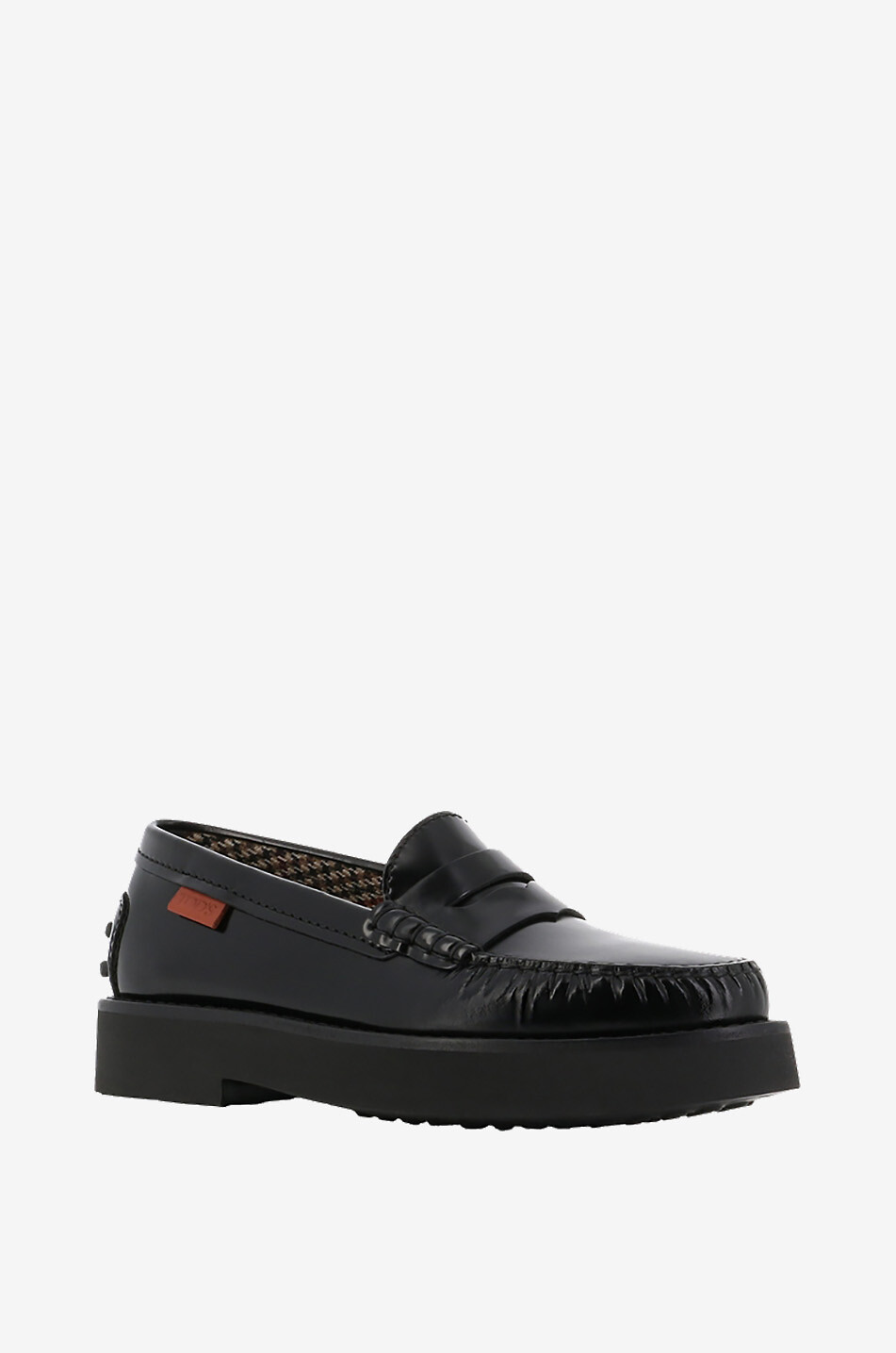 TOD'S Shiny platform loafers with Gommino detail Women BLACK 1