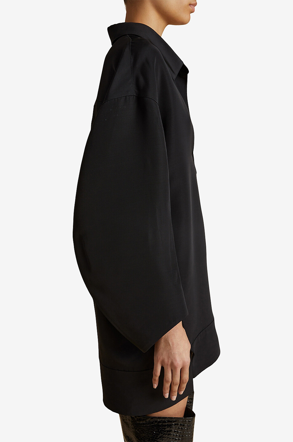 KHAITE Weites Mini-Tunikakleid Kal Damen SCHWARZ 5
