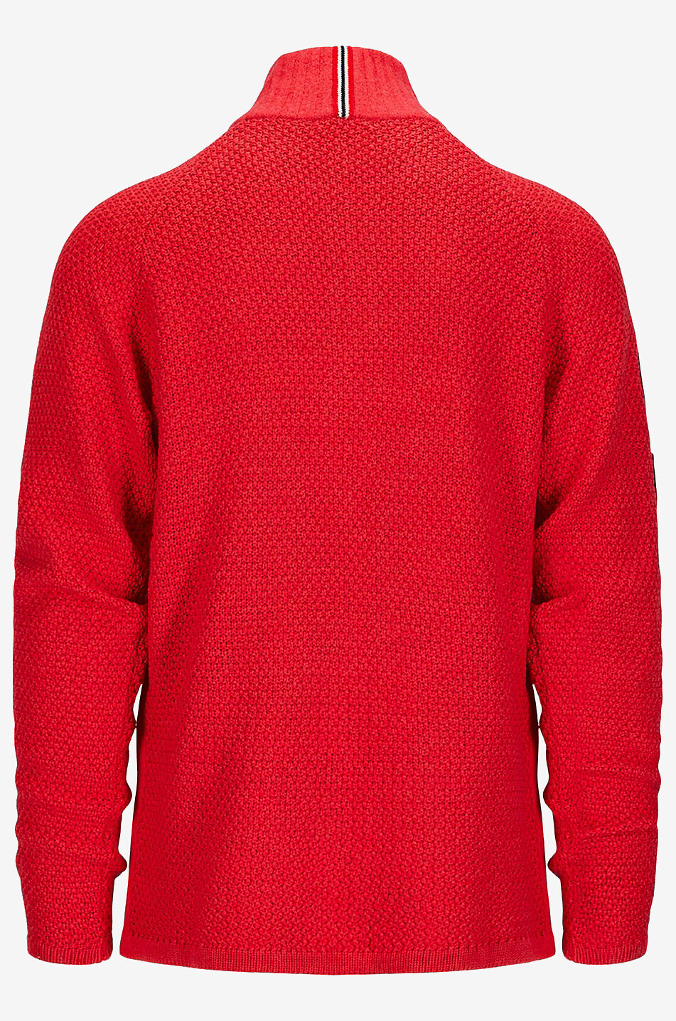 AMUNDSEN Pull de ski jacquard à col montant zippé Femme ROUGE 3