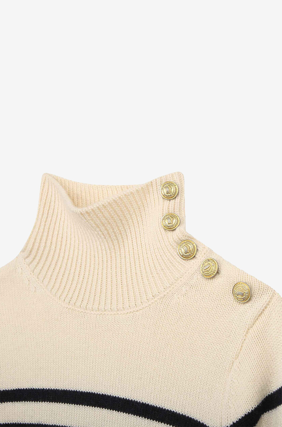 ZADIG & VOLTAIRE Robe fille rayée en laine Paris Manga Fille BLANC CASSE 4