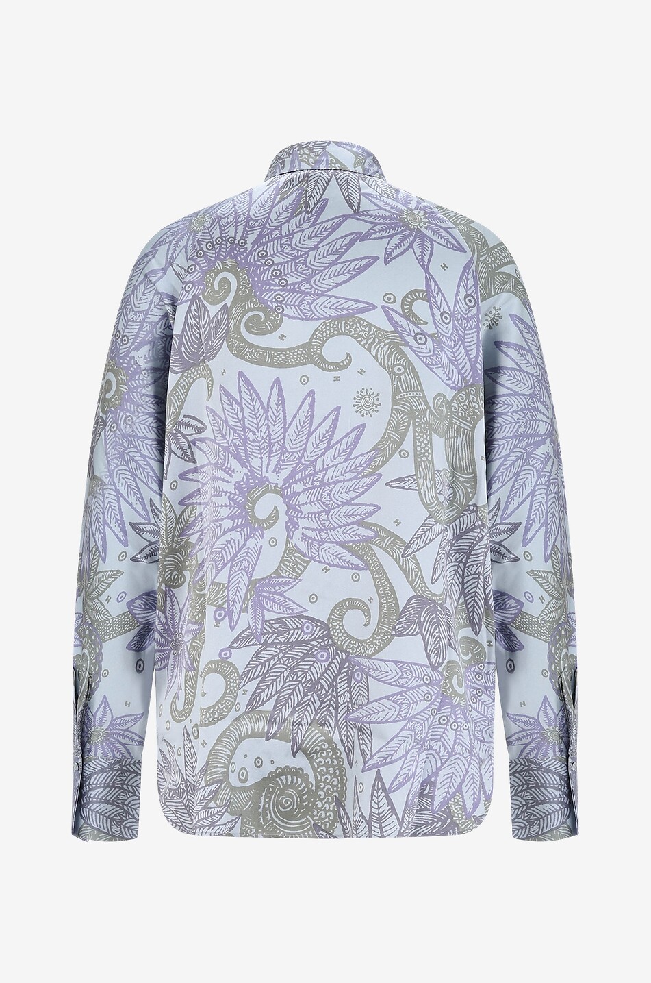 Chemise en satin de soie imprimé Fineta