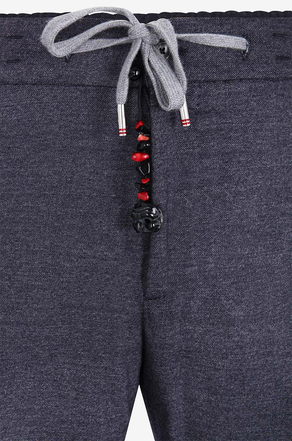MARCO PESCAROLO Pantalon cargo slim en laine vierge et cachemire Tor Homme GRIS FONCÉ 3