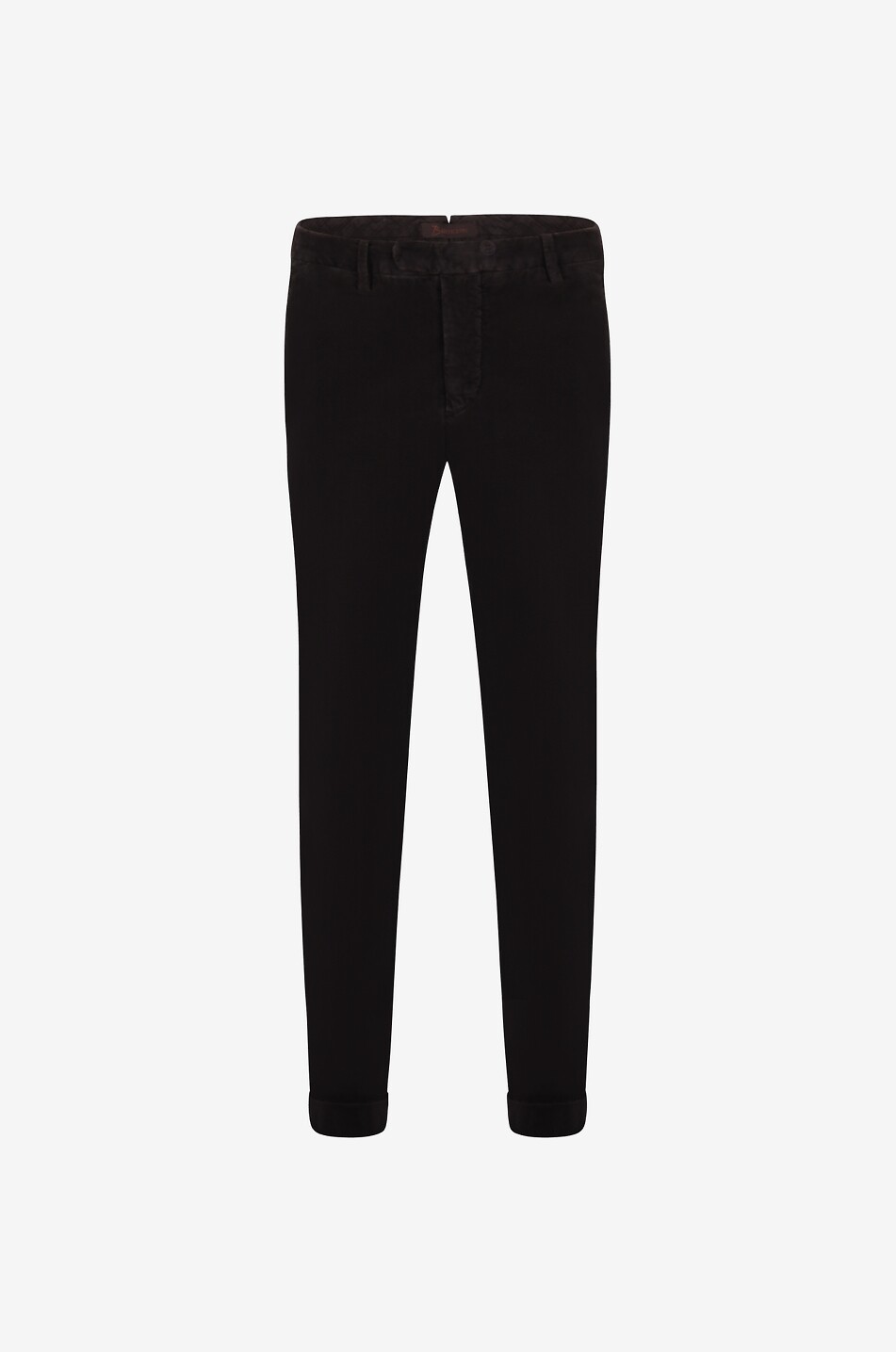 B SETTECENTO Cotton slim fit chino trousers trousers Men DARK BROWN 1