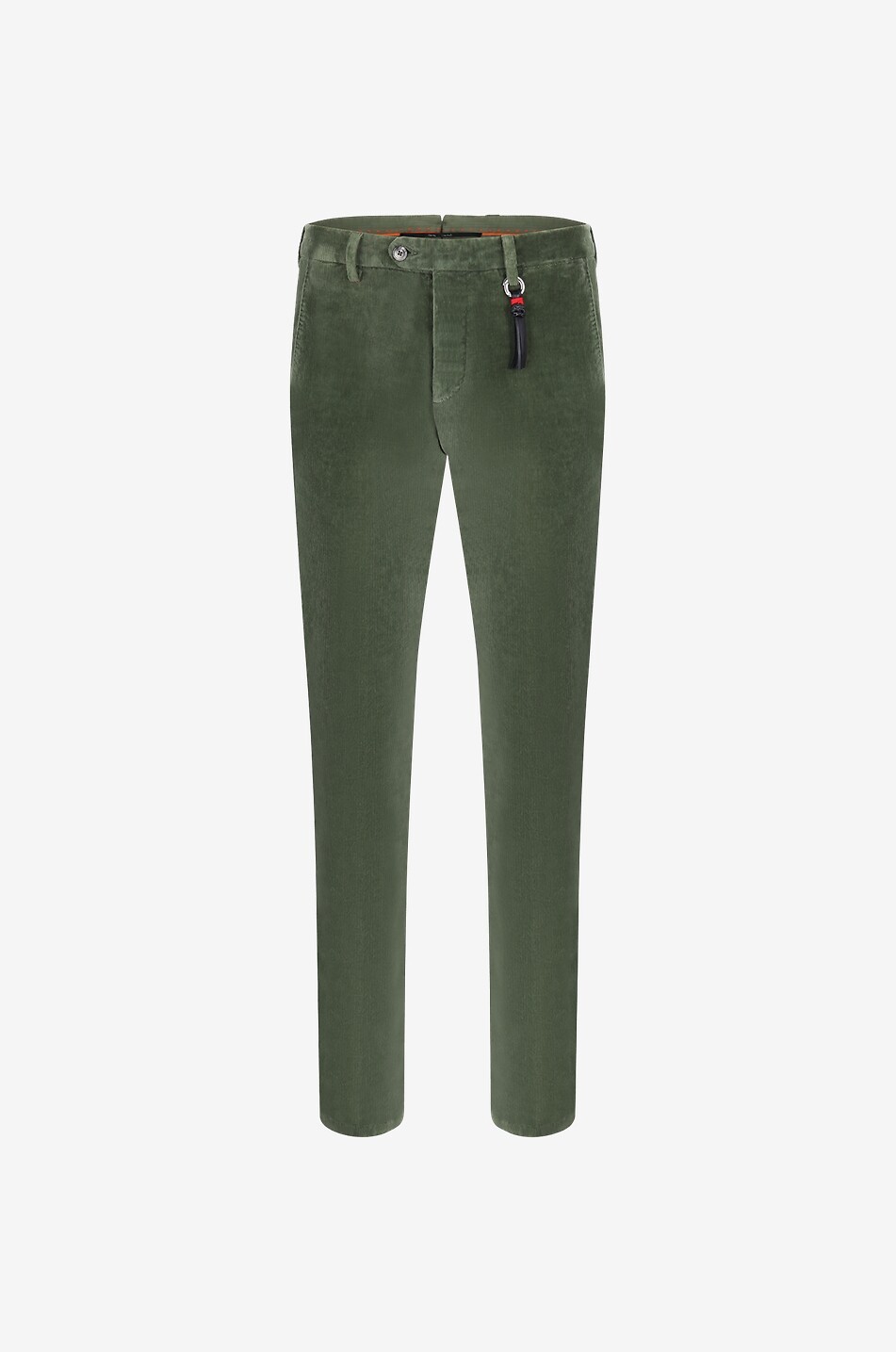 MARCO PESCAROLO Pantalon slim en coton et cachemire Nisida Homme VERT MOYEN 1
