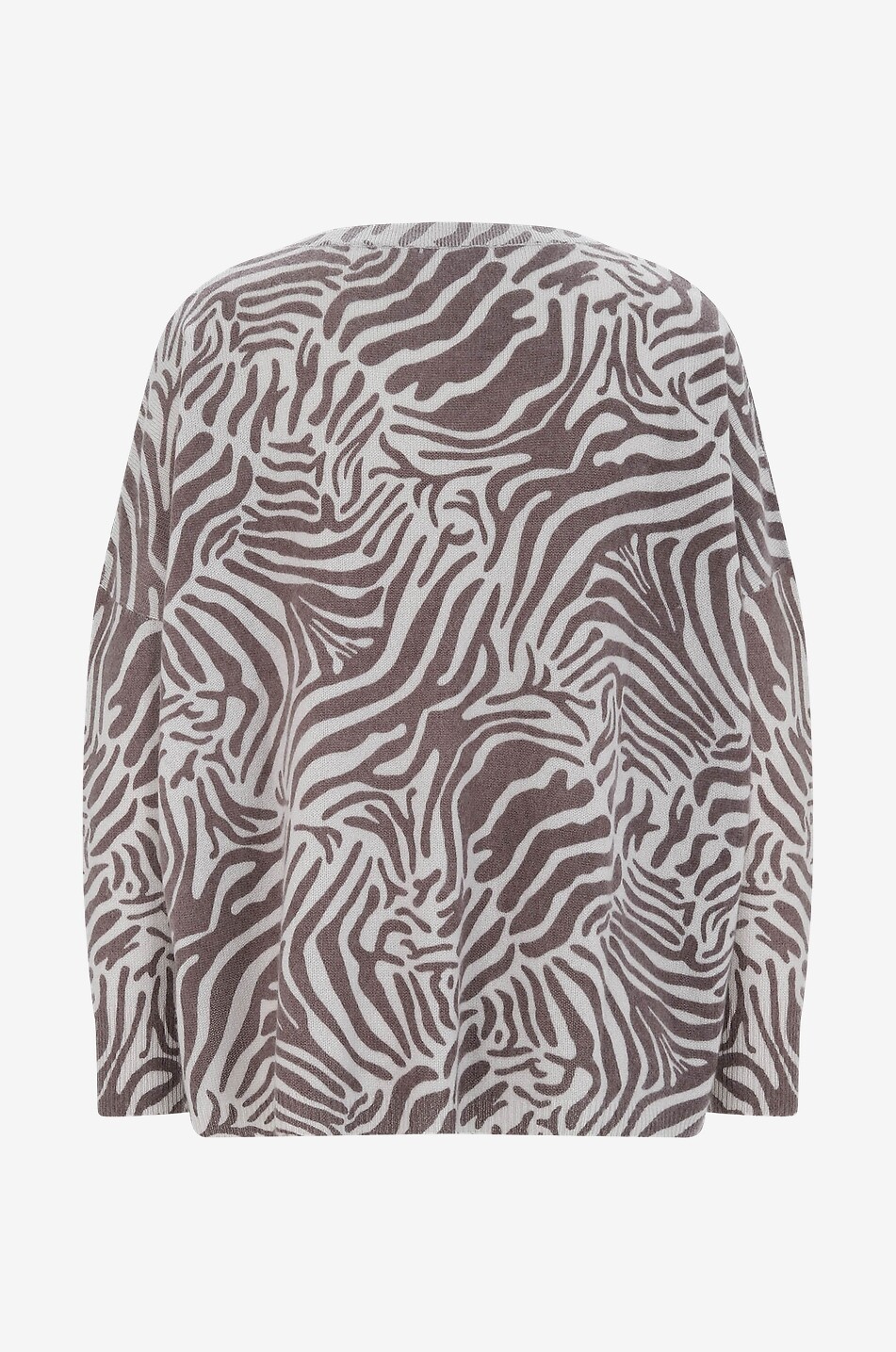 HEMISPHERE Zebra printed oversize cashmere jumper Women MULTI COLOURED 2