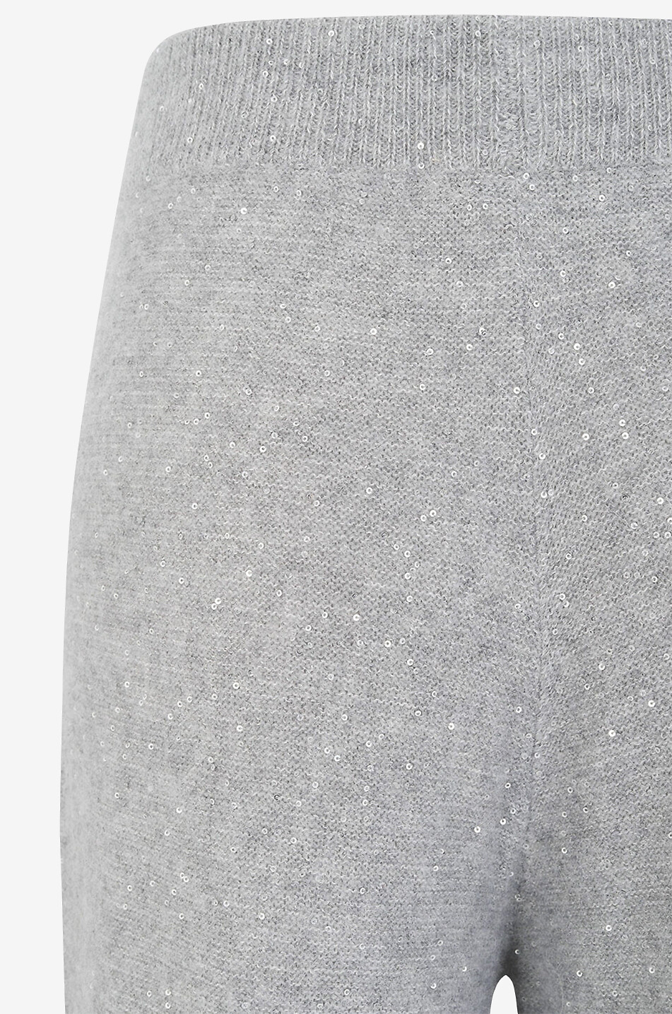 FABIANA FILIPPI Pantalon large en maille à sequins Femme GRIS 3