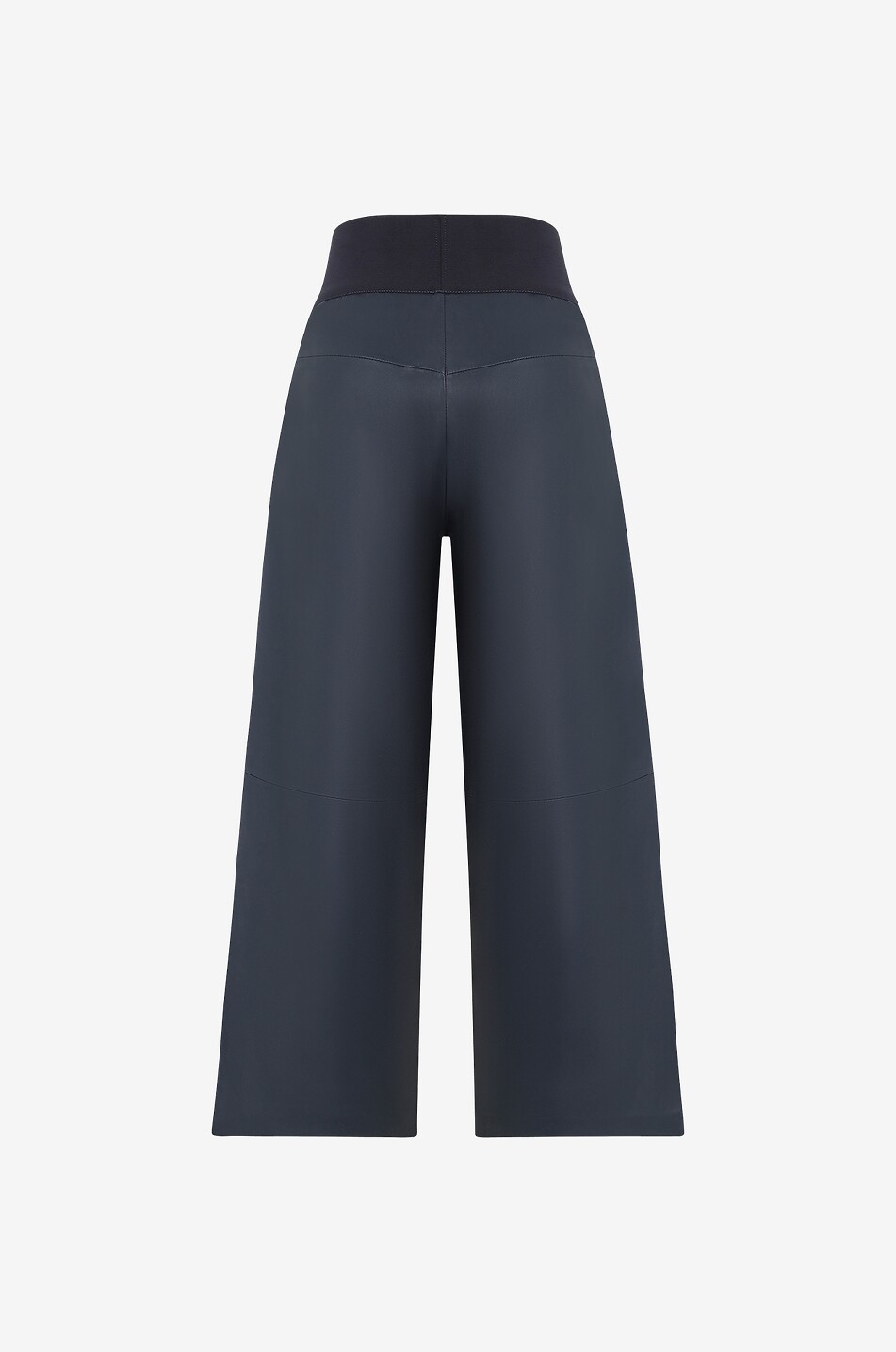Nappalederhose mit hohem Bund und weitem Bein