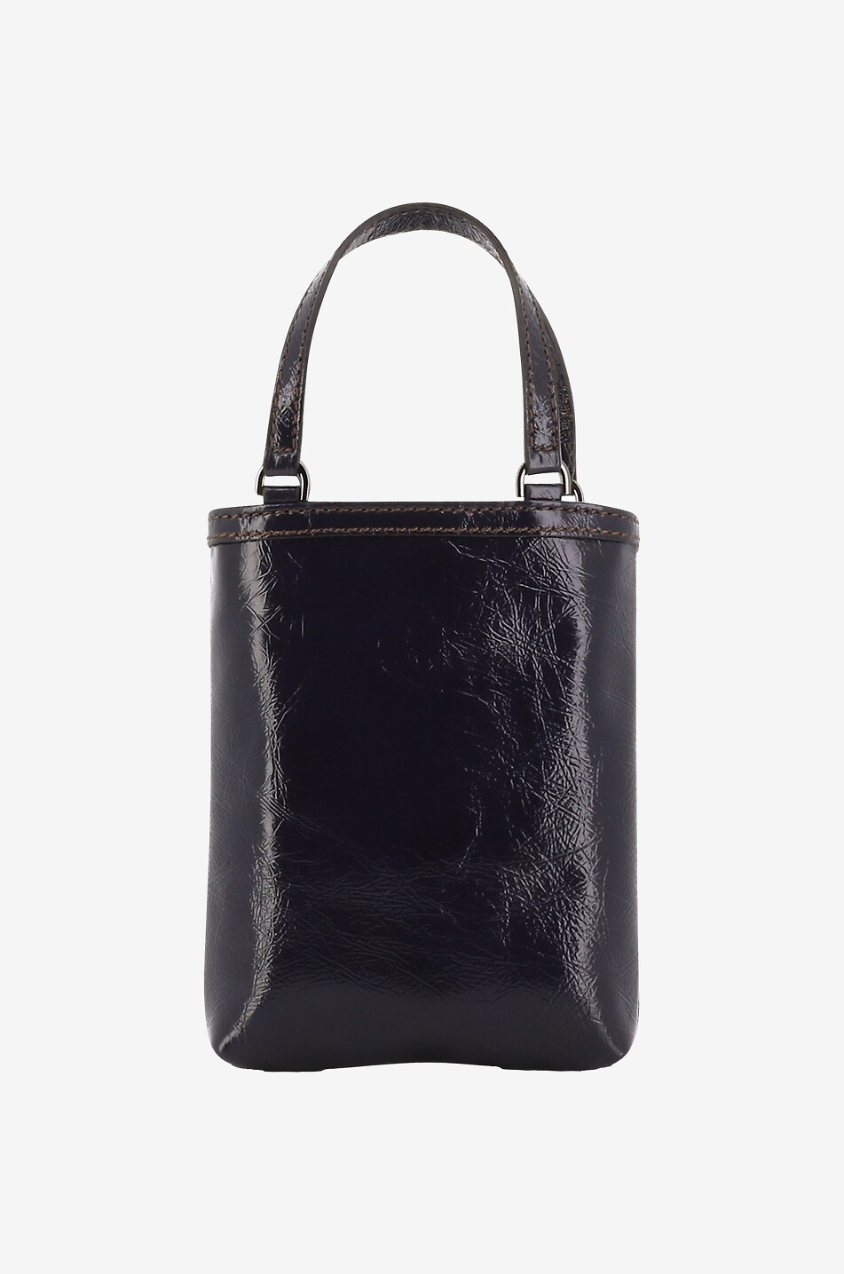 Camilla glossy leather bucket bag