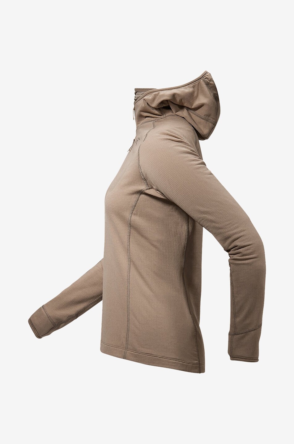 ARC'TERYX Delta 1/2 Zip fleece hoodie Women BROWN 2