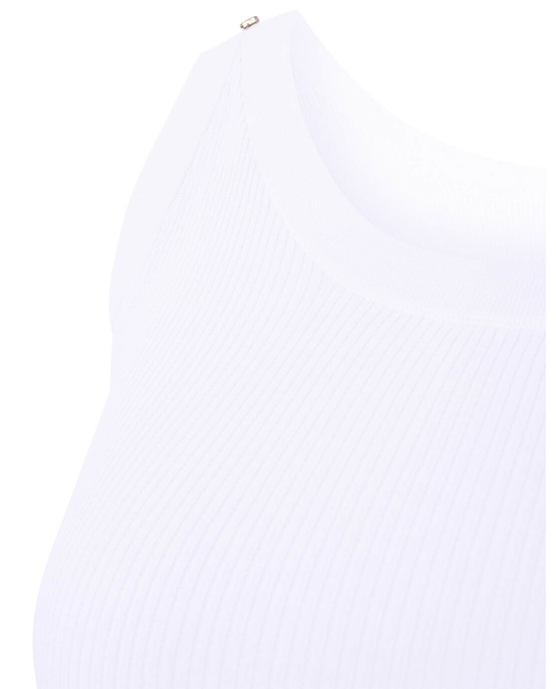 SPORTMAX Débardeur asymétrique en maille côtelée Douglas Femme BLANC 3