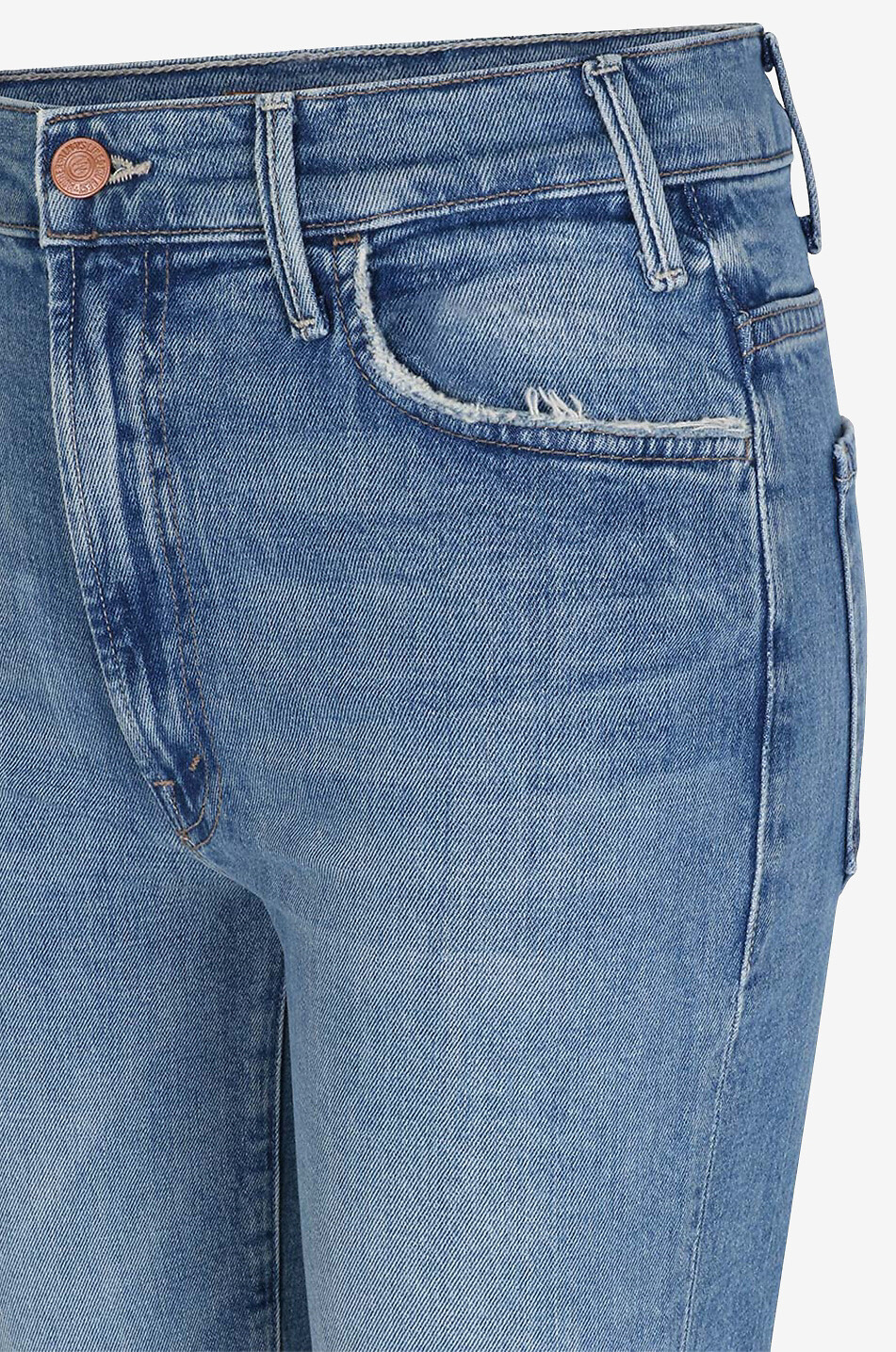 MOTHER The Hustler cotton bootcut jeans Women LIGHT BLUE 3