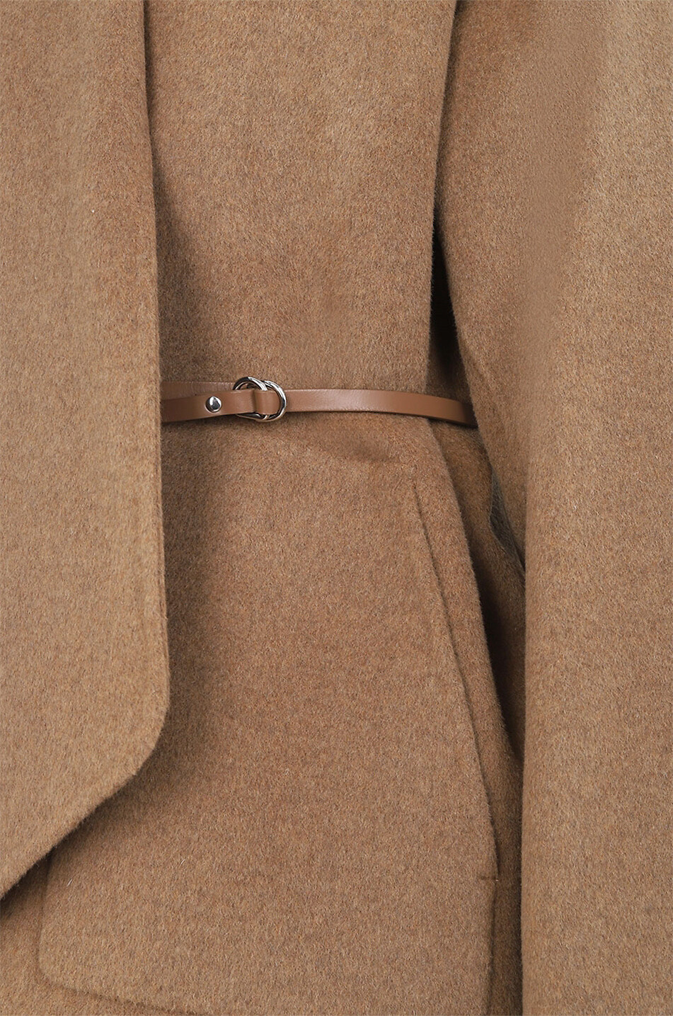 VANESSA BRUNO Manteau long à écharpe amovible Valeran Femme MARRON 3