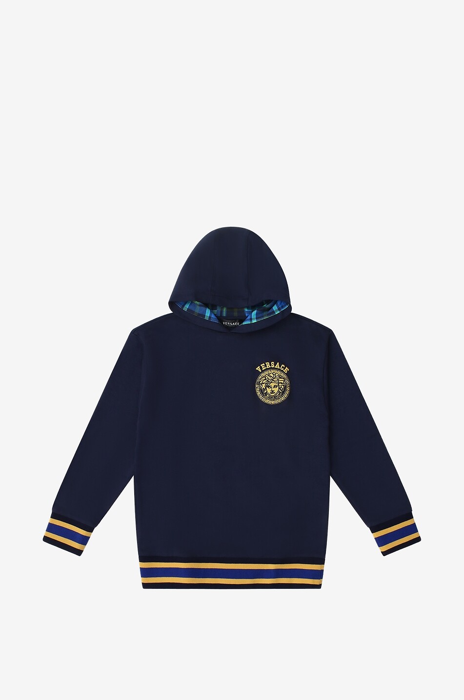 Sweat-shirt à capuche garçon Tartan Medusa