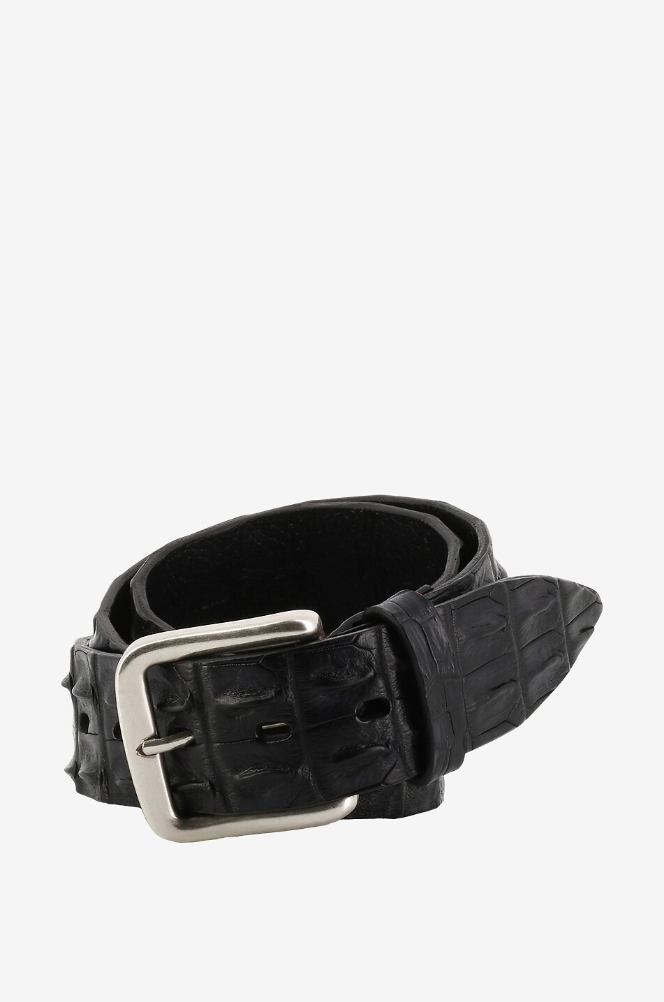 Ceinture fantaisie en cuir de crocodile Schiena