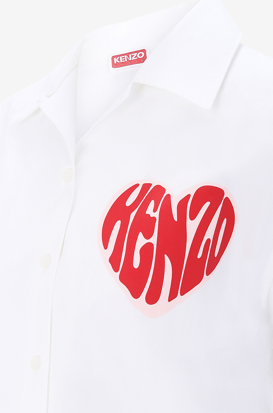 Chemise a manches courtes en coton Heart Kenzo KENZO Bongenie Outlet