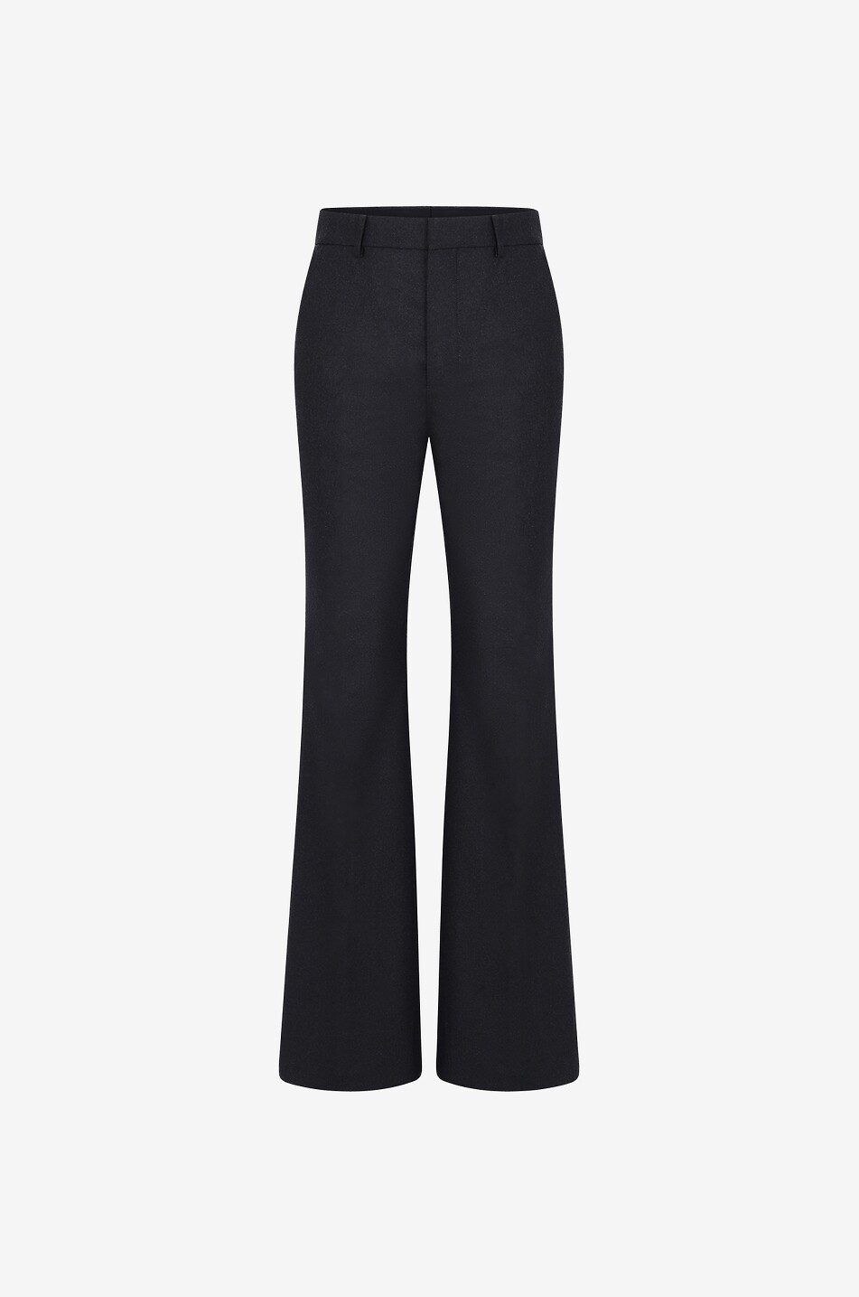 Pantalon évasé taille haute en flanelle