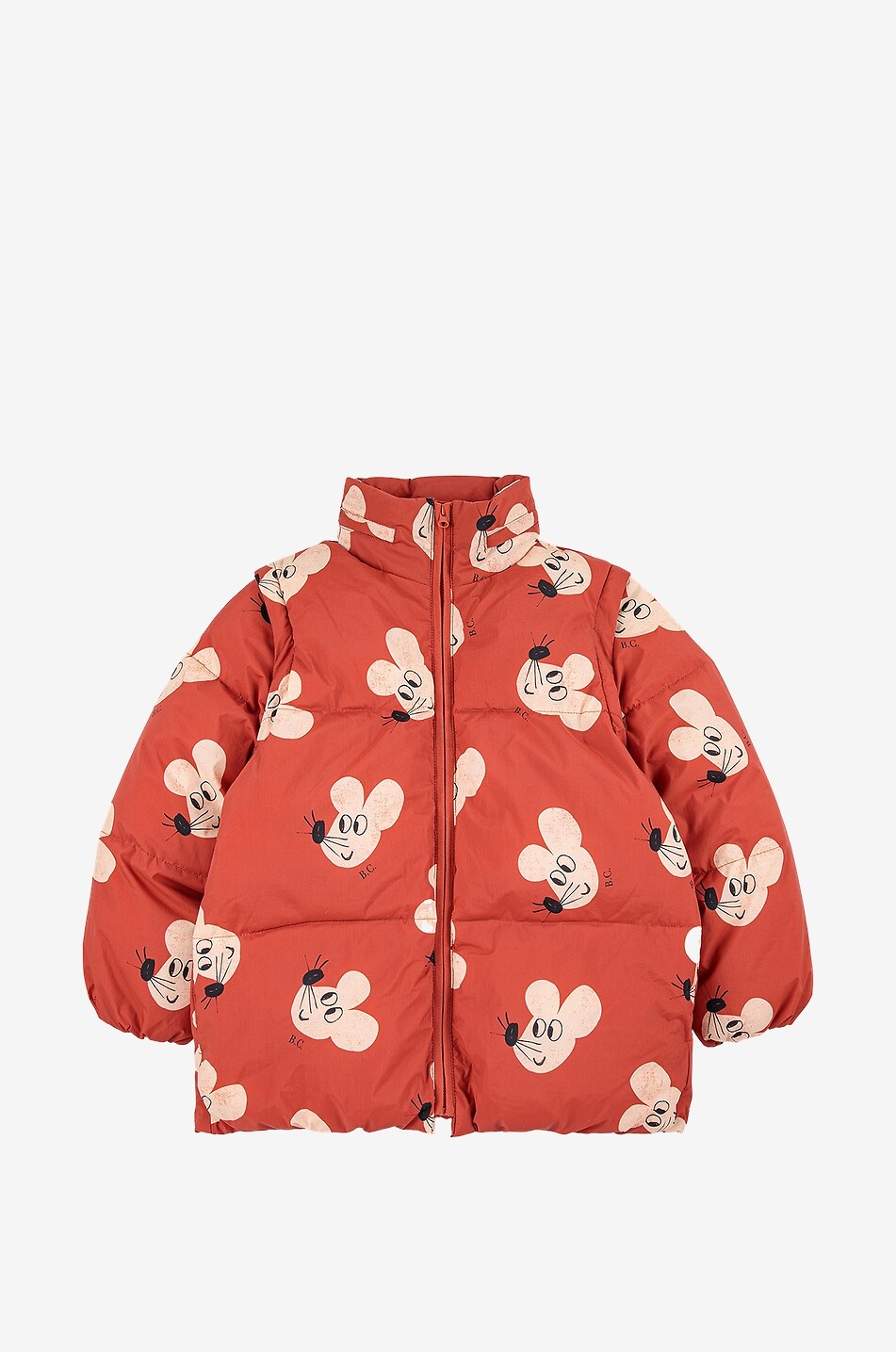 BOBO CHOSES Mouse All Over boy's convertible parka Boy ORANGE 1