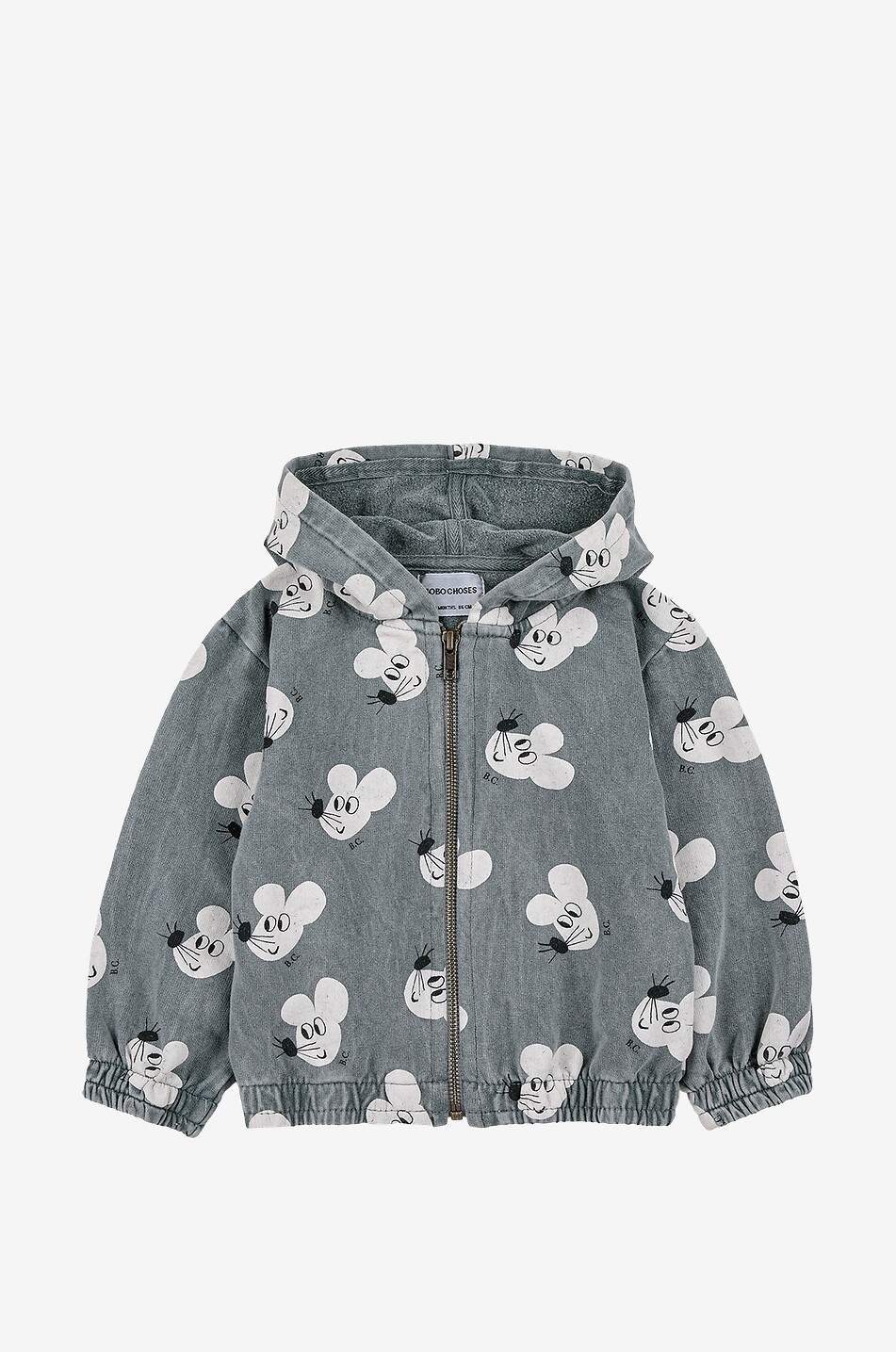 Sweat-shirt zippé à capuche bébé Mouse All Over