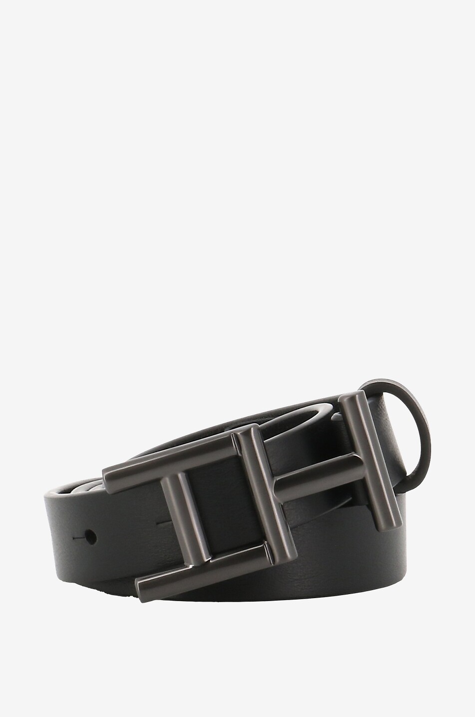 Ceinture en cuir à boucle monogramme - 2 cm
