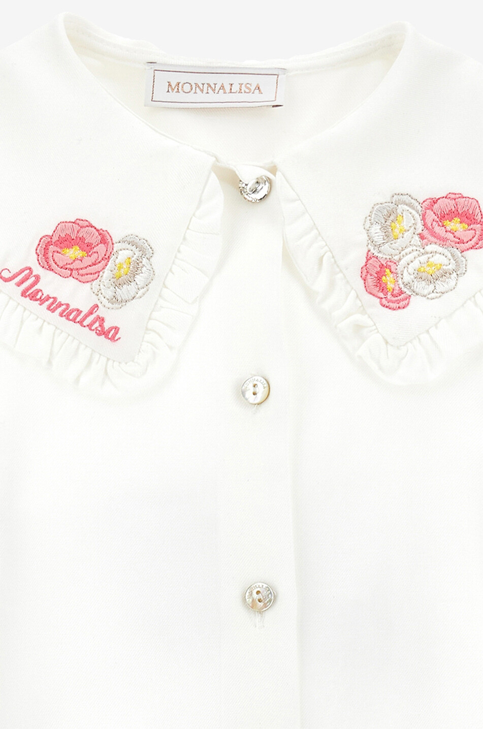 Chemise fille à col brodé Aramis