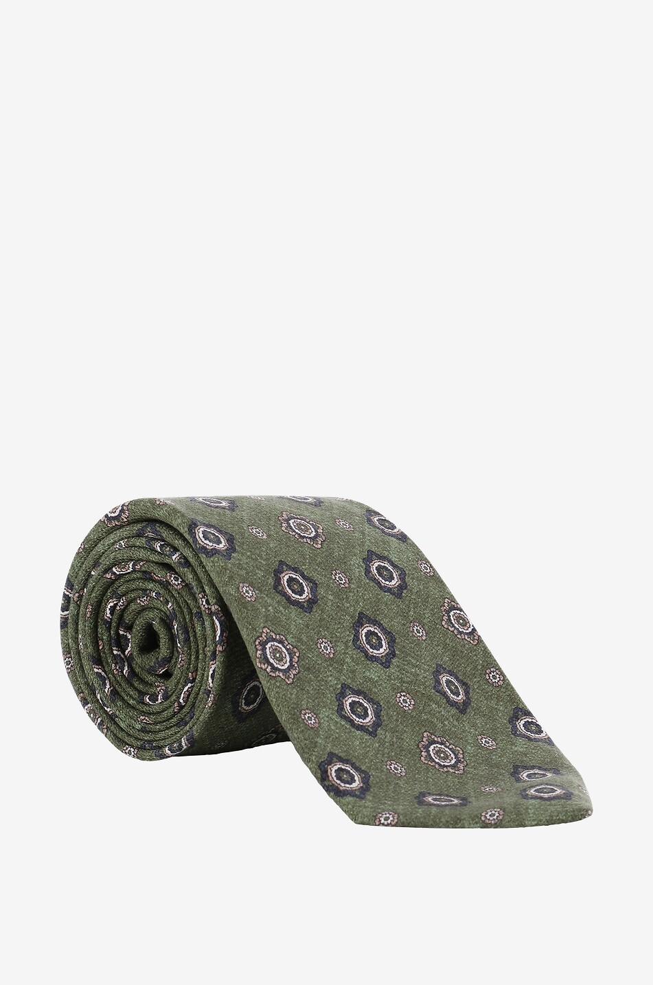 Floral pattern textured silk tie