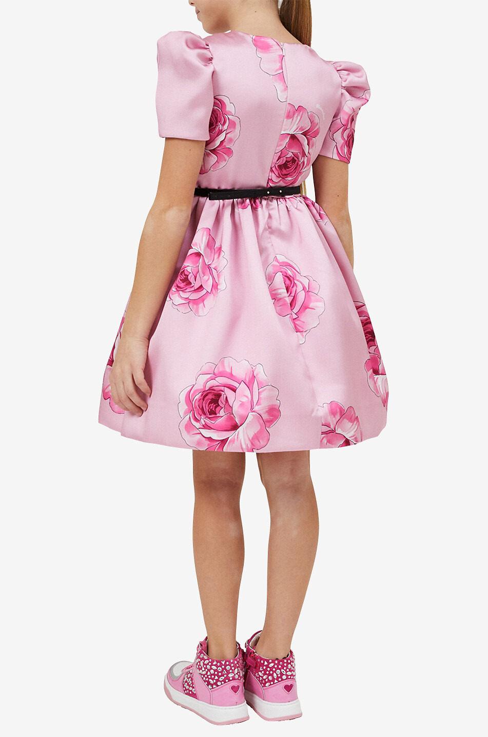 Festliches Mädchenkleid mit Rosenprint