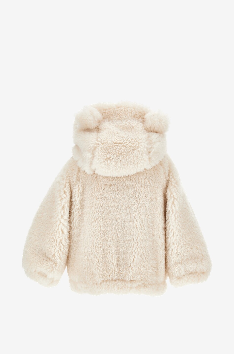 Babyjacke aus Plüsch mit Kapuze