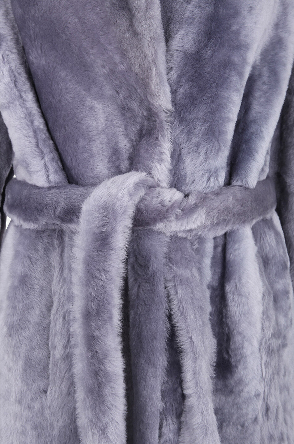 YVES SALOMON Langer Mantel aus Lammfell Damen BLAU 3