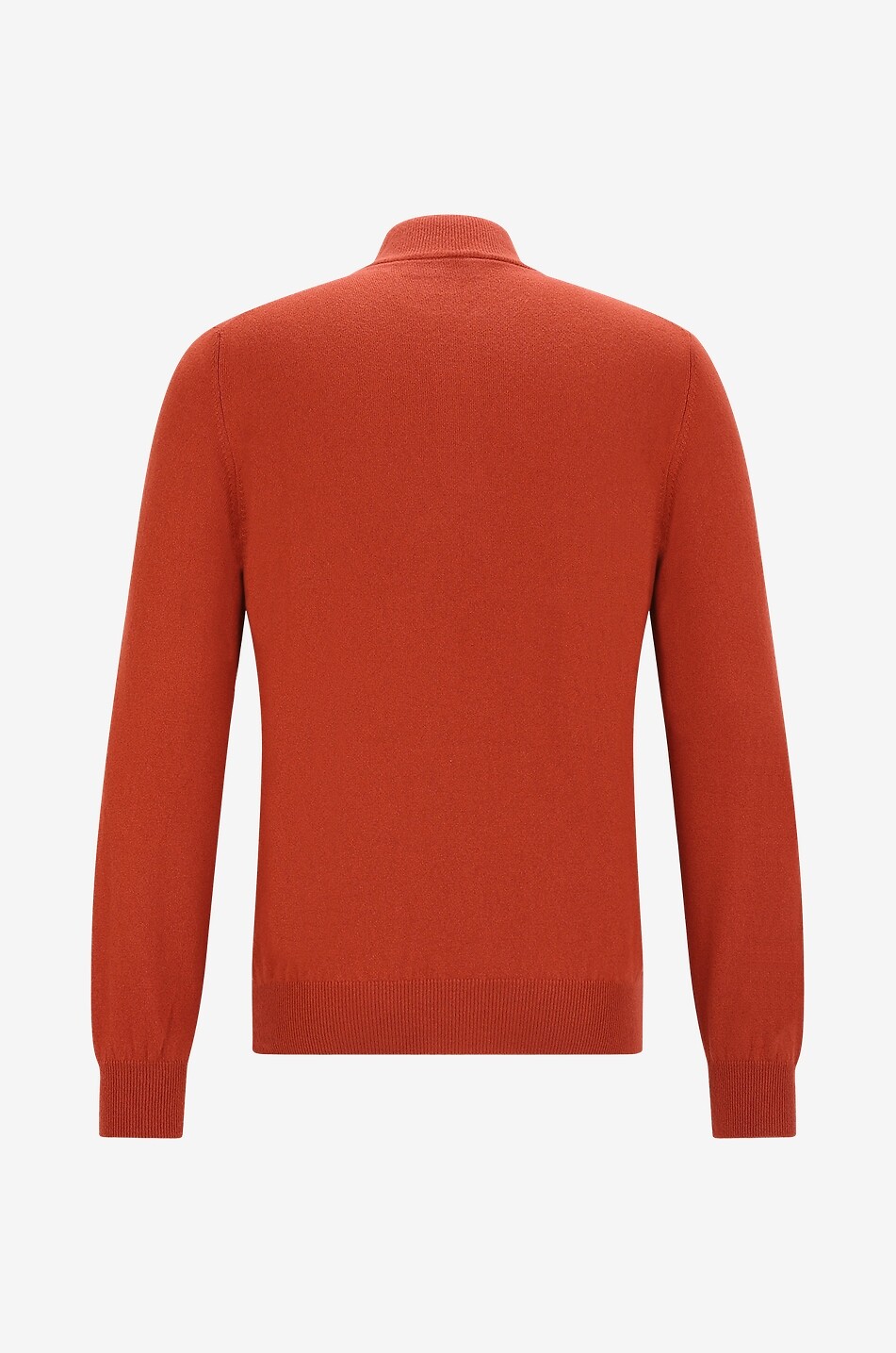 GRAN SASSO Pull fin col montant zippé en cachemire Homme ORANGE MOYEN 2