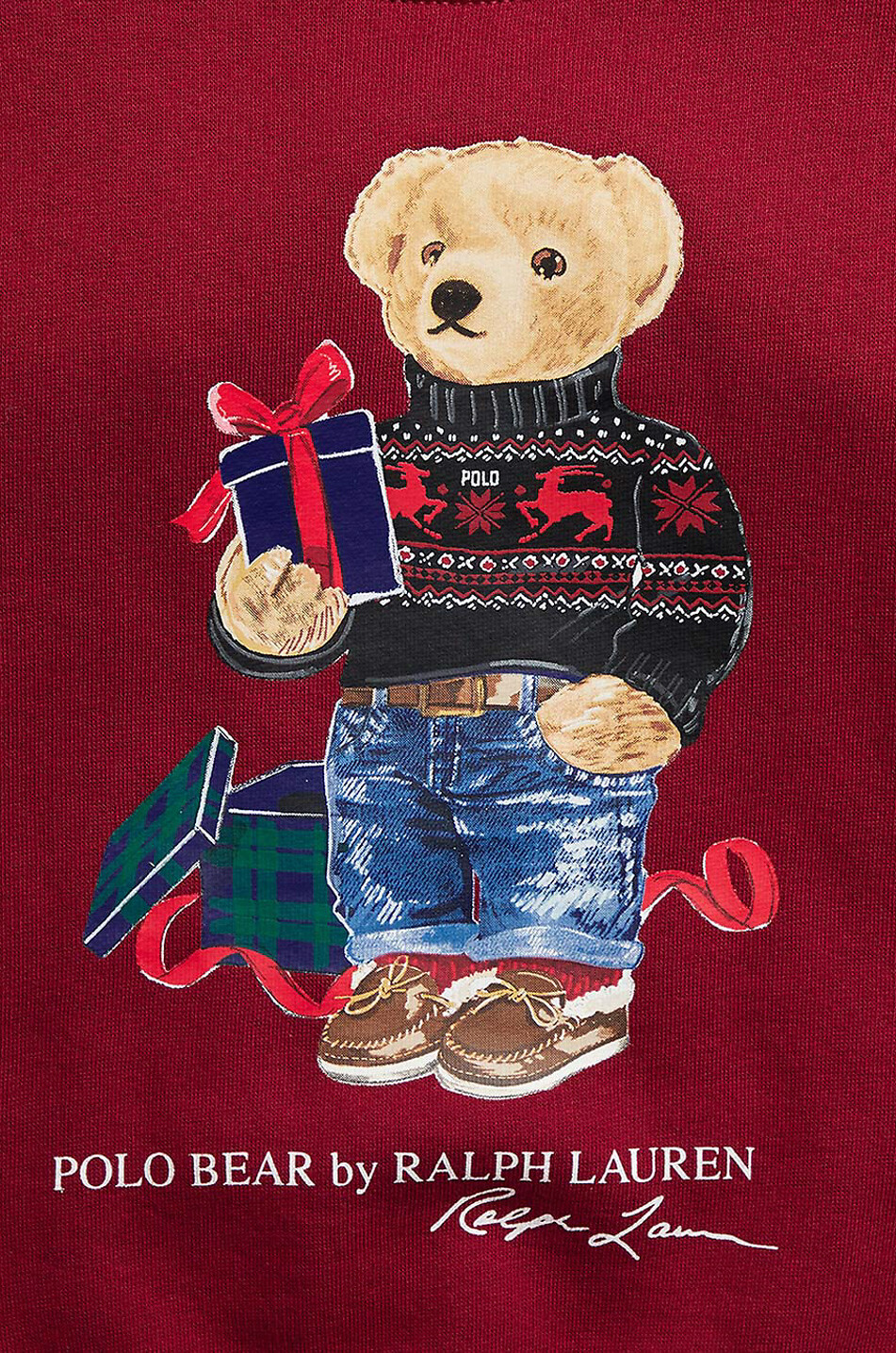Sweat-shirt garçon à col rond Christmas Polo Bear