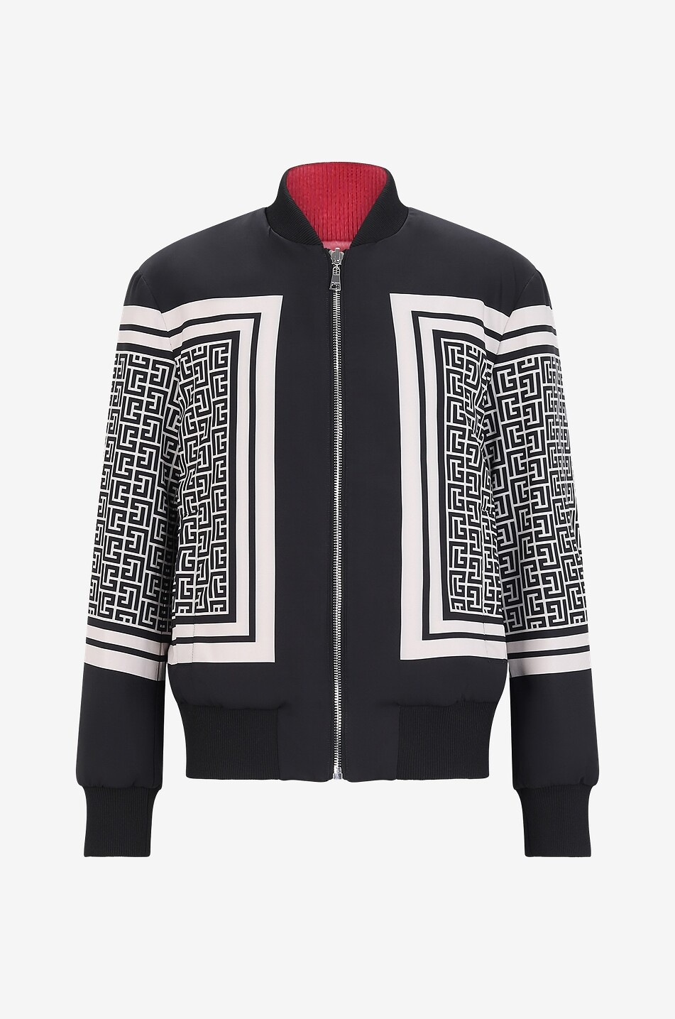 BALMAIN Wendbare Bomberjacke mit Halstuchprint Herren Farblos 1