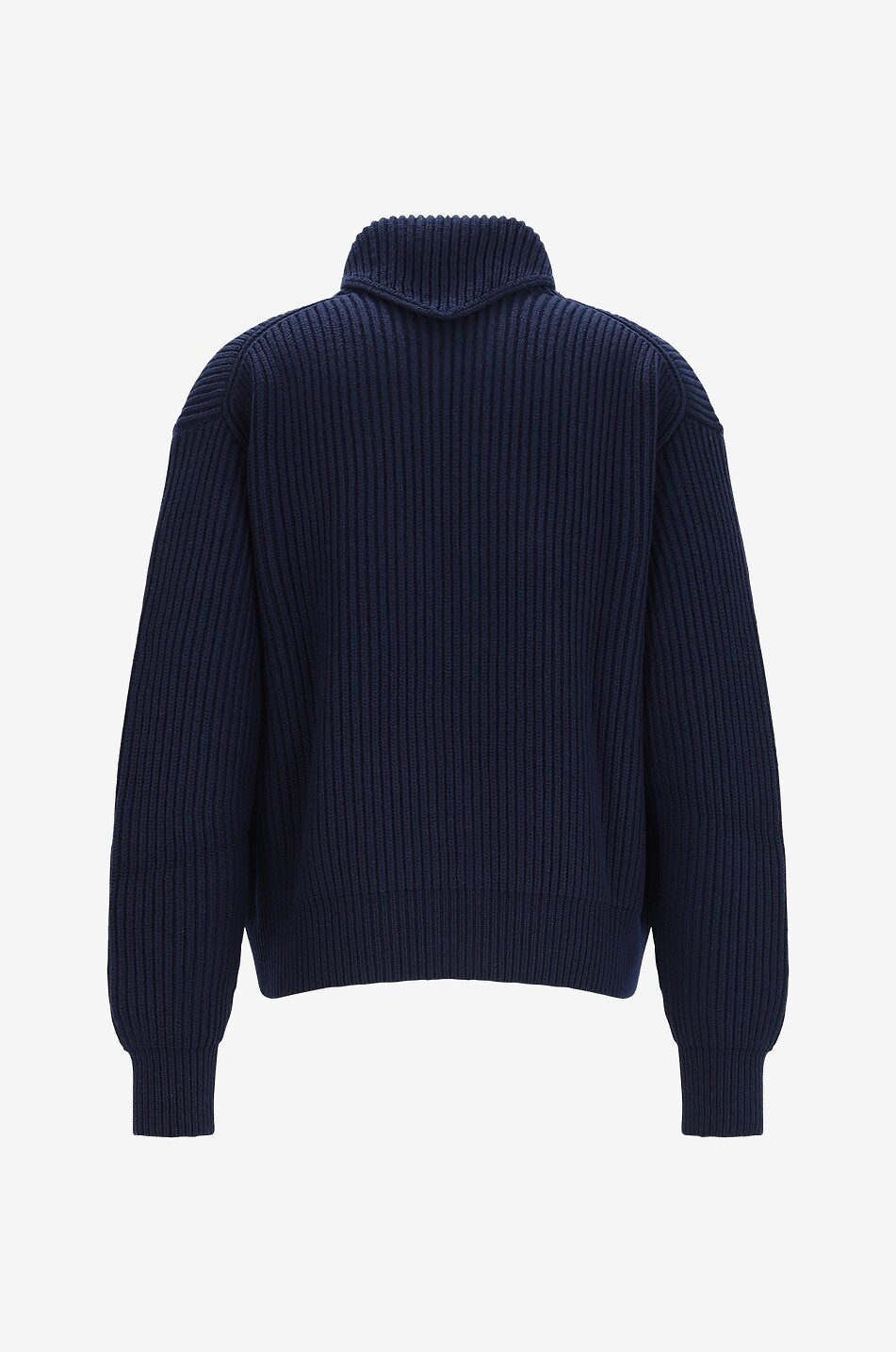 JIL SANDER Zippered chunky rib knit cardigan Men Colourless 2
