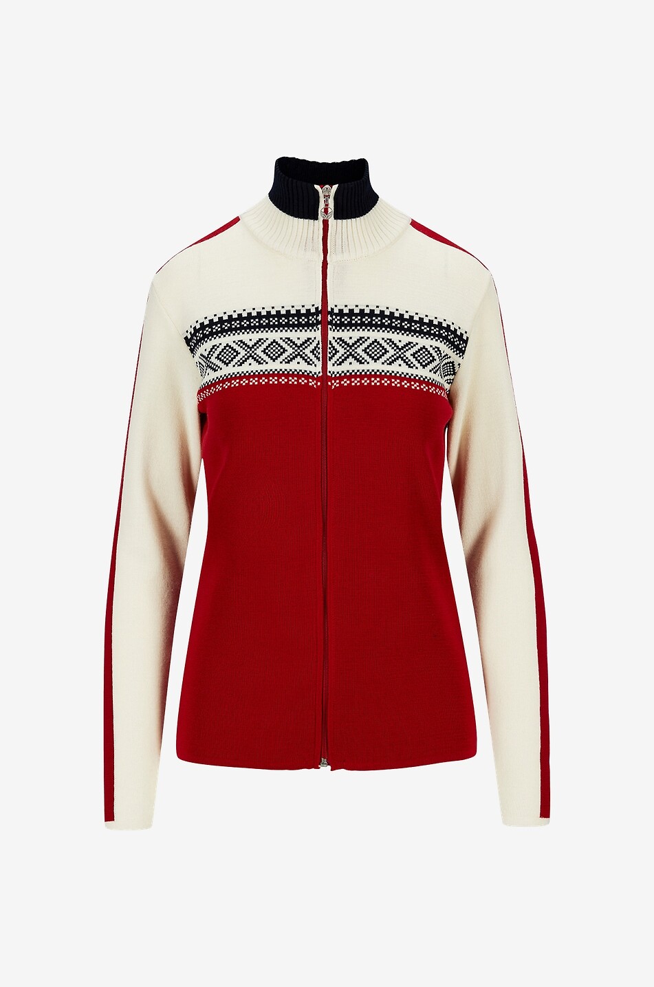 Dystingen merino wool jacquard cardigan