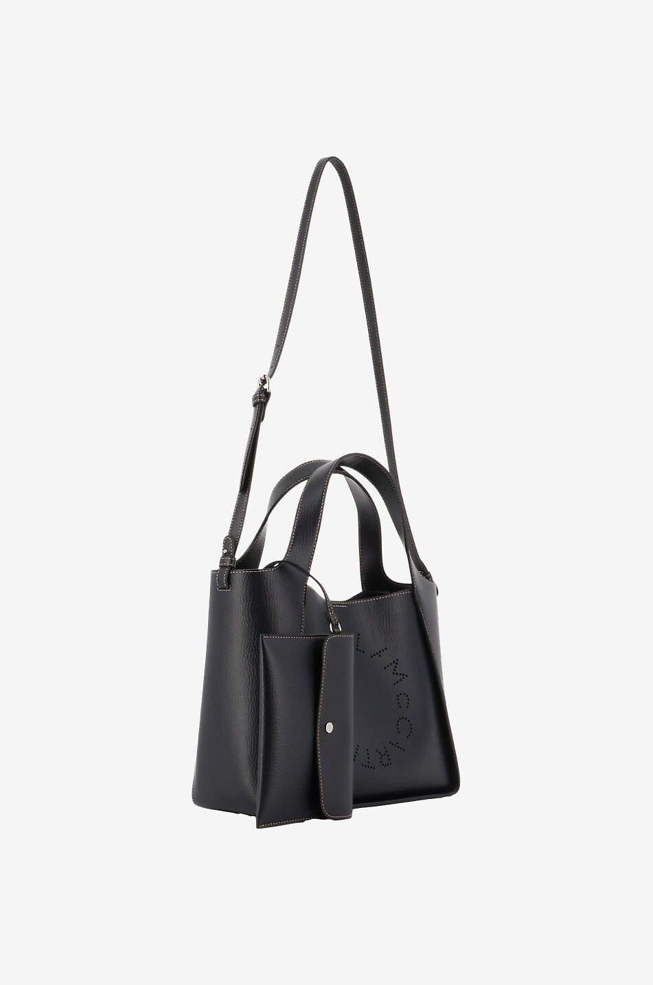 STELLA McCARTNEY Umhängetasche aus genarbtem Kunstleder Stella Logo Damen DUNKELBLAU 5