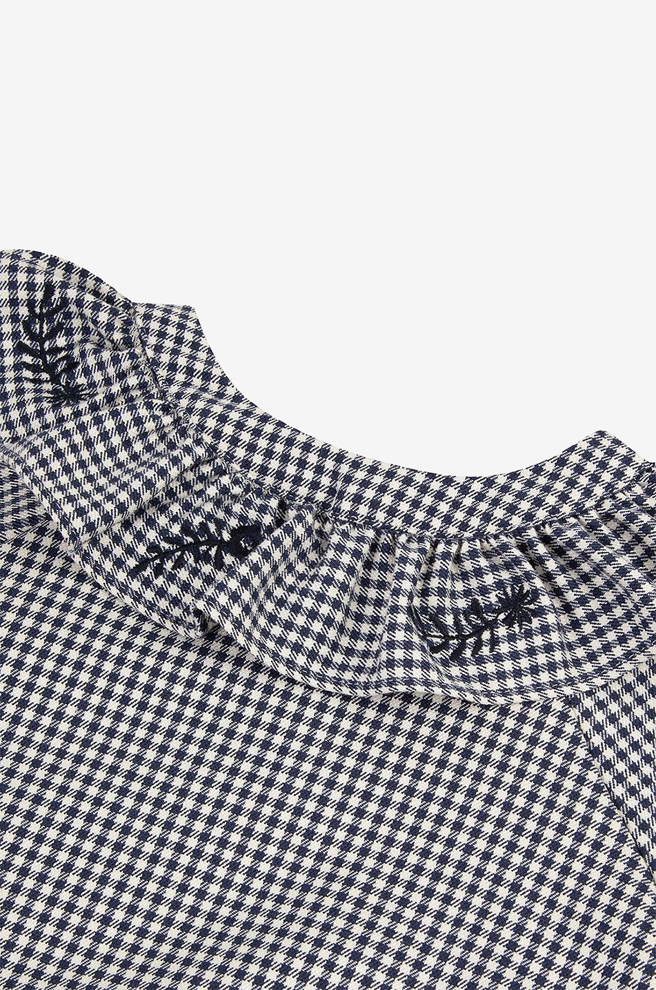 TARTINE ET CHOCOLAT Girl's gingham check ruffle blouse Girl DARK BLUE 3
