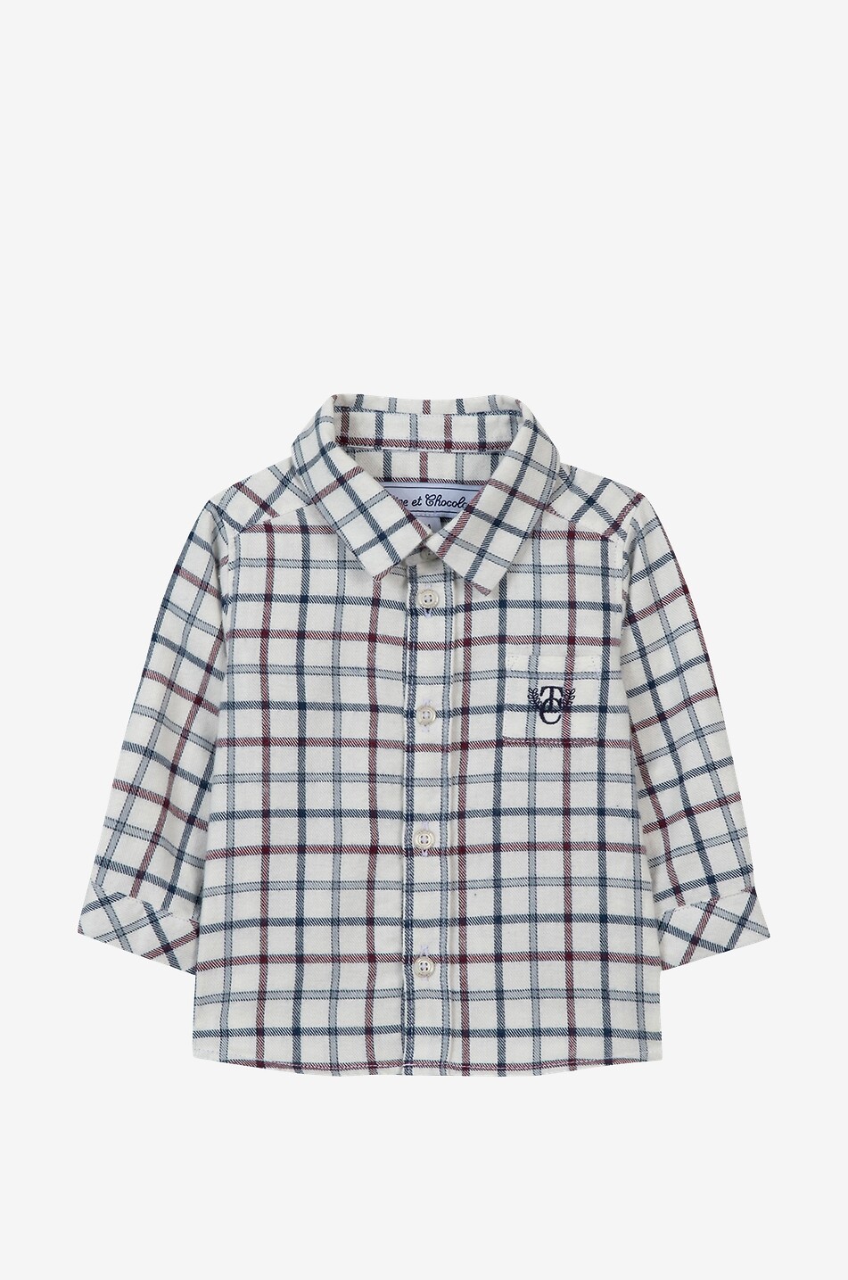 Checked flannel baby shirt