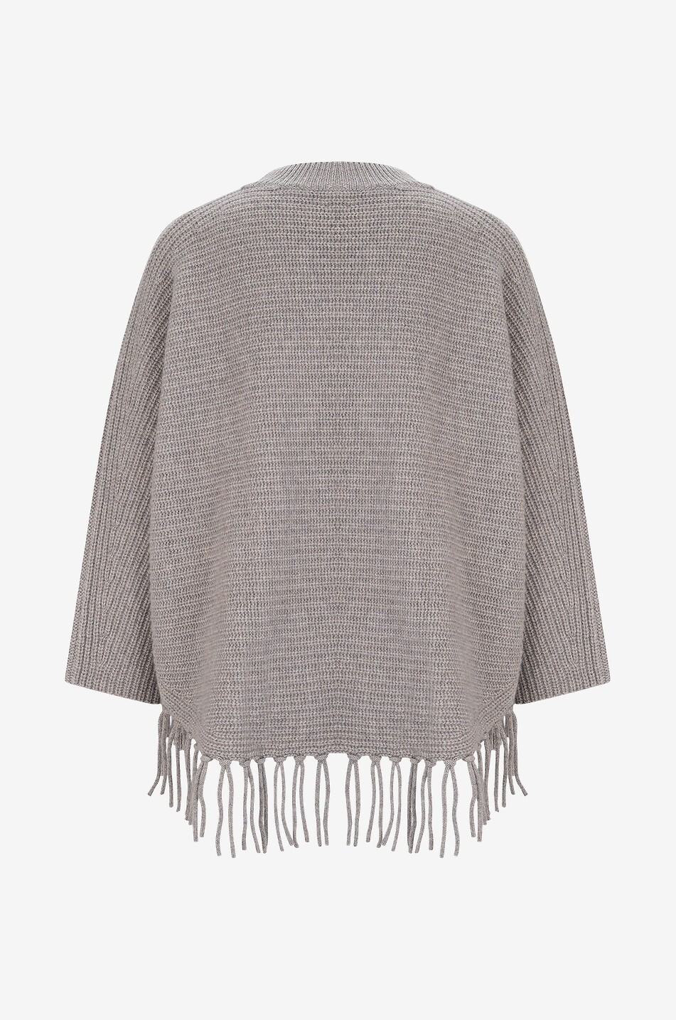 HEMISPHERE Gefranster horizontal gerippter Woll- und Kaschmirpulli Damen HELLES KHAKI 2