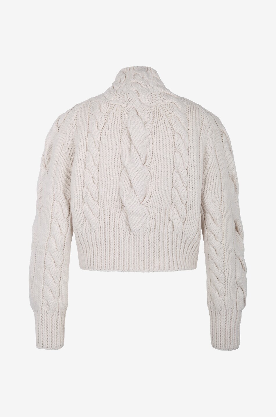 Luminosity Cable cropped funnel neck jumper